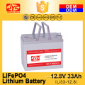 Hot!!! Cycle Life >2000 cycles @1C 100%DOD 12.8 Volt 33Ah Li ion LiPO Battery Pack